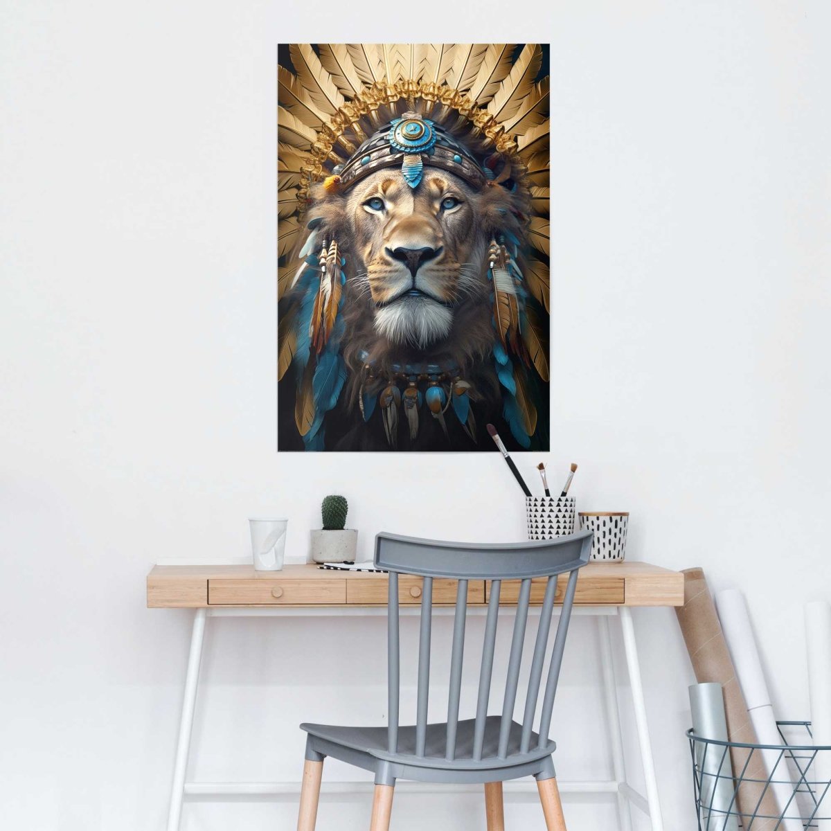 Poster Ornament Lion 91,5x61 - Reinders