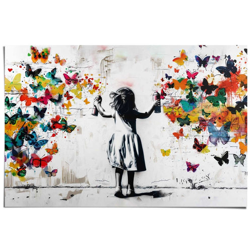 Poster Wolke von Schmetterlingen 61x91,5