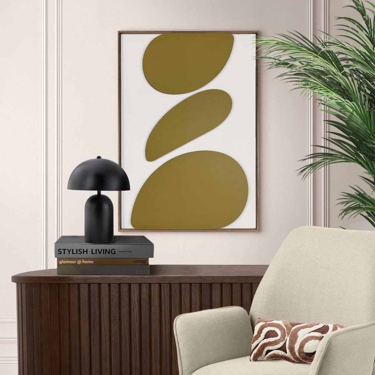 Schilderij 3D Art Organic Pebbles 70x50 - Reliëf Art - Reinders