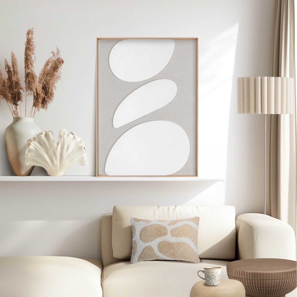 Schilderij 3D Art Organic Pebbles 70x50 - Reliëf Art - Reinders
