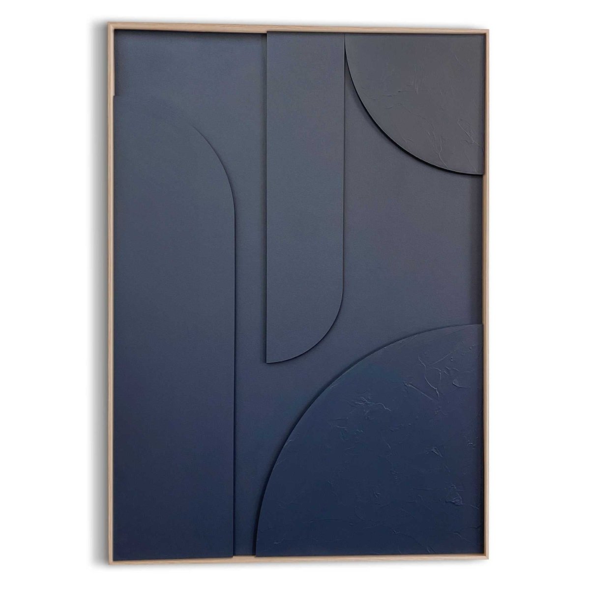 Schilderij 3D Art Saturn - blue 100x70 - Reliëf Art - Reinders