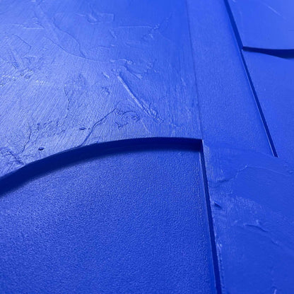 Schilderij 3D Art Shapes - cobalt blue 70x50 - Reinders