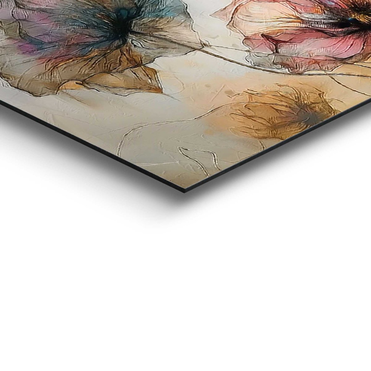 Schilderij Aquarel bloemen 30x90 - Reinders