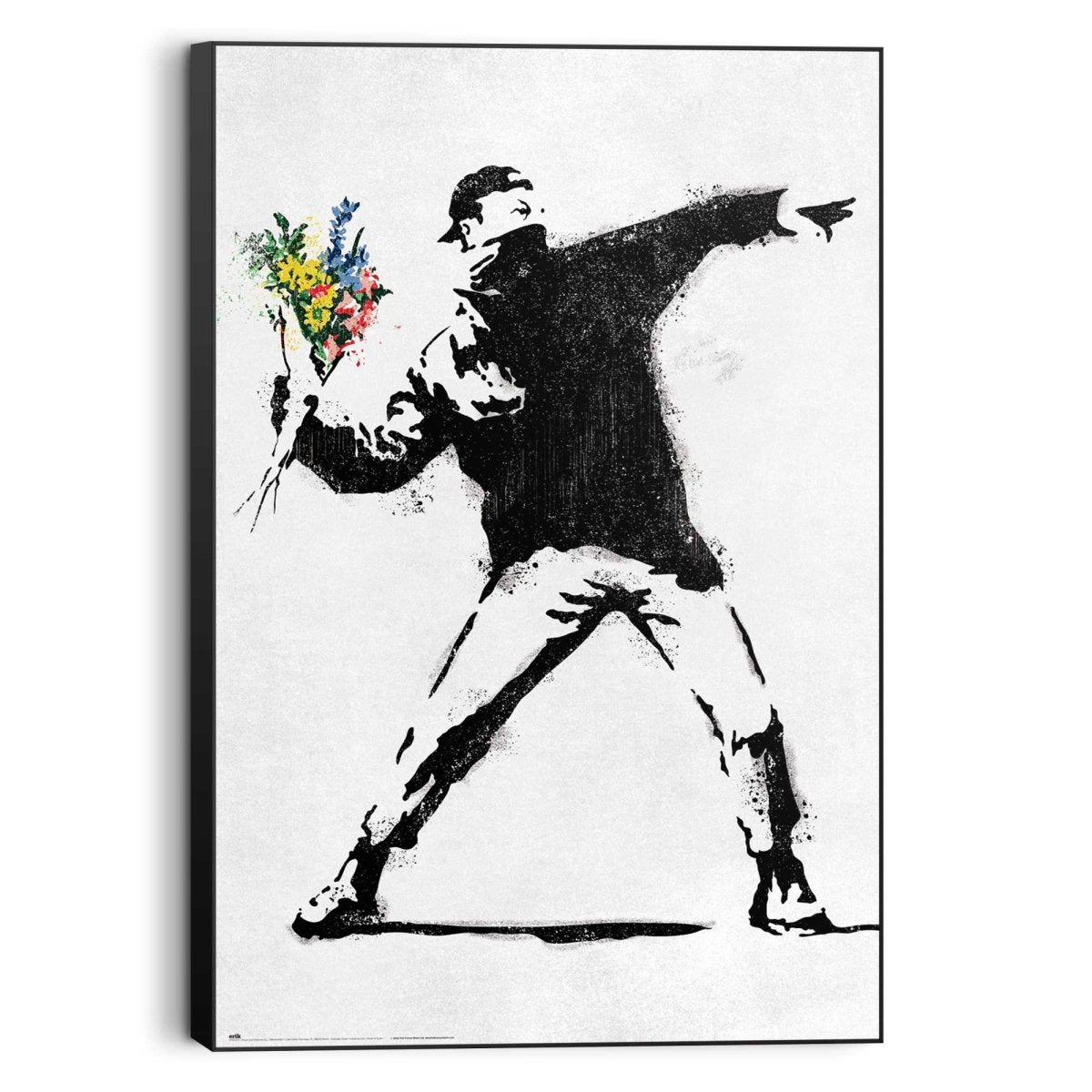 Schilderij Banksy - flower bomber 90x60 - Reinders