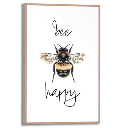 Schilderij Bee Happy 30x20 - Reinders