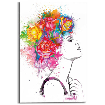 Schilderij Bloemenkrans 90x60 - Reinders