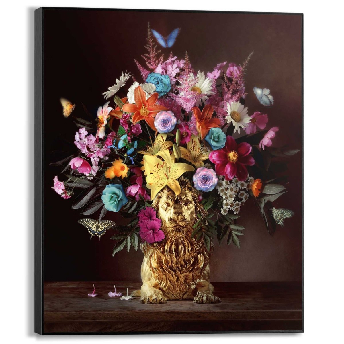 Schilderij Bloemenleeuw 50x40 - Reinders