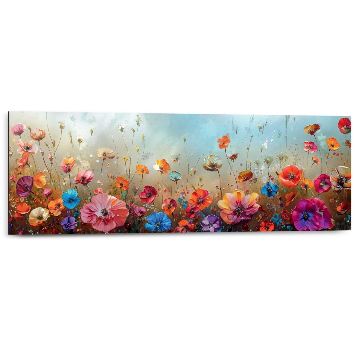 Schilderij Bloemenveld 30x90 - Deco Panel - Reinders