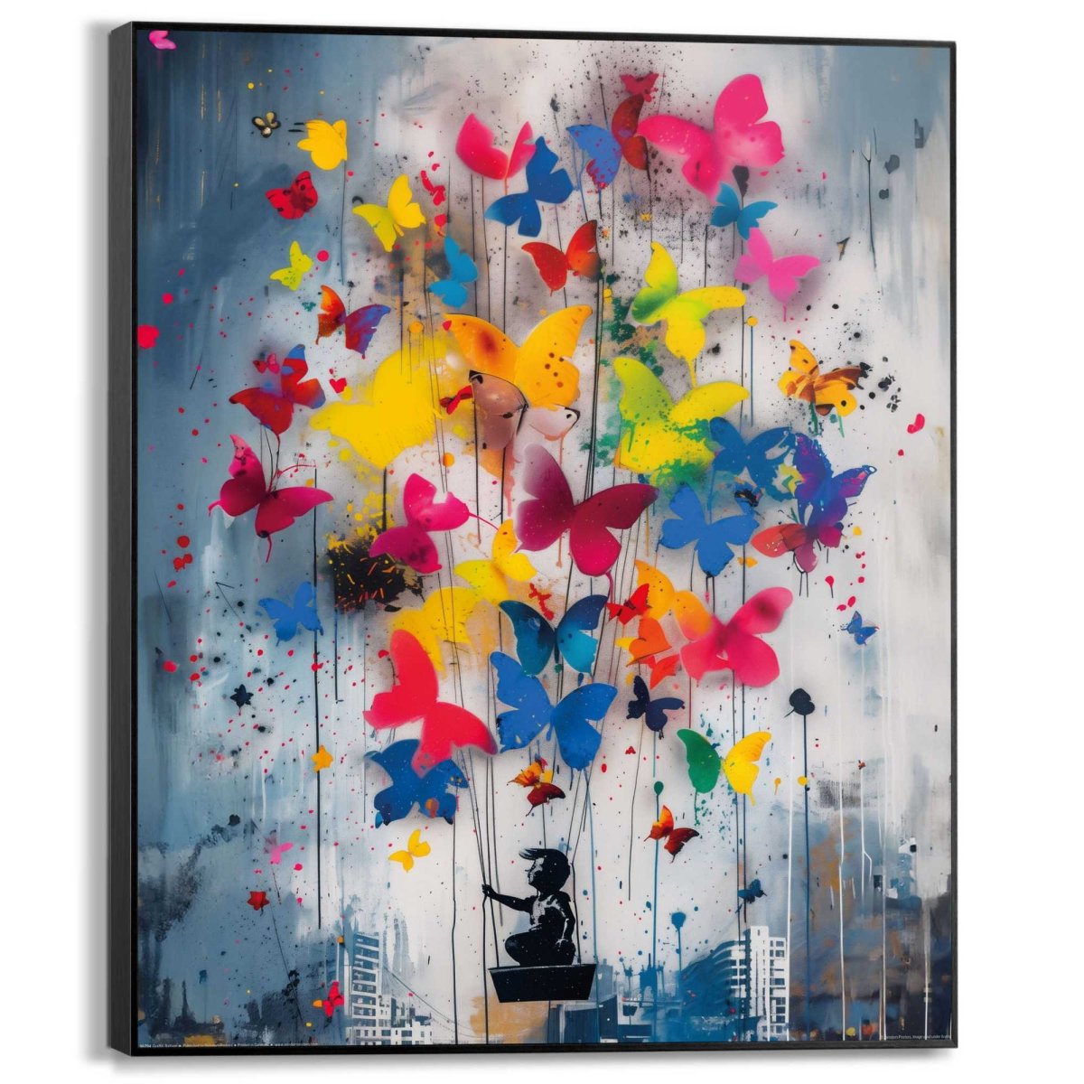 Schilderij Butterfly Balloon 50x40 - Reinders