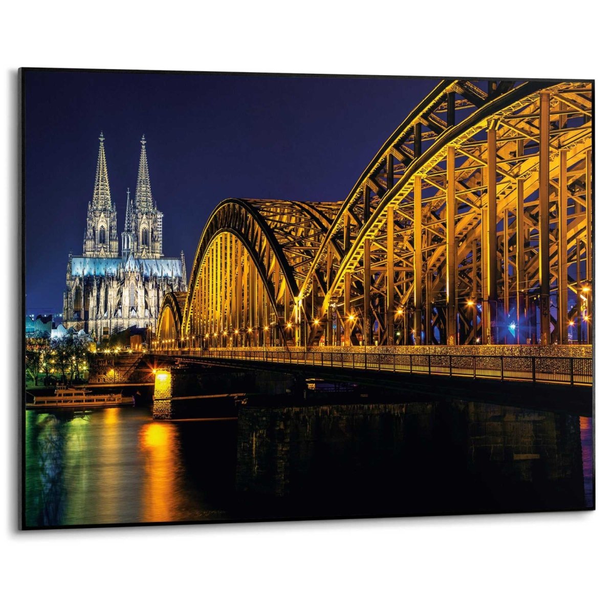 Schilderij Cologne Skyline at Night 50x70 - Reinders