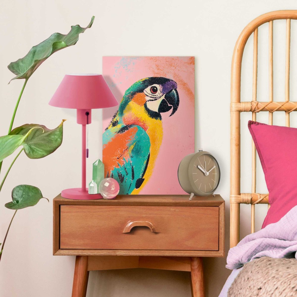 Schilderij Coloured Parrot 30x20 - Reinders