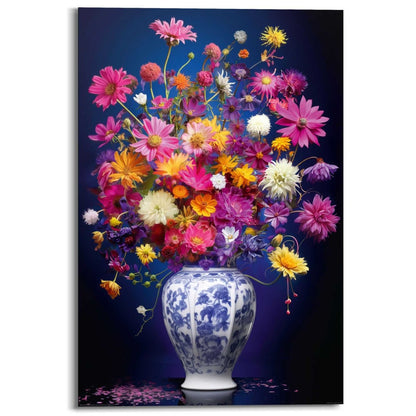 Schilderij Delft Flowers 90x60 - Reinders