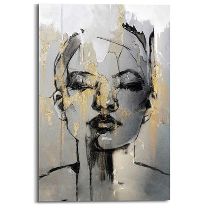 Schilderij Golden Face 90x60 - Reinders