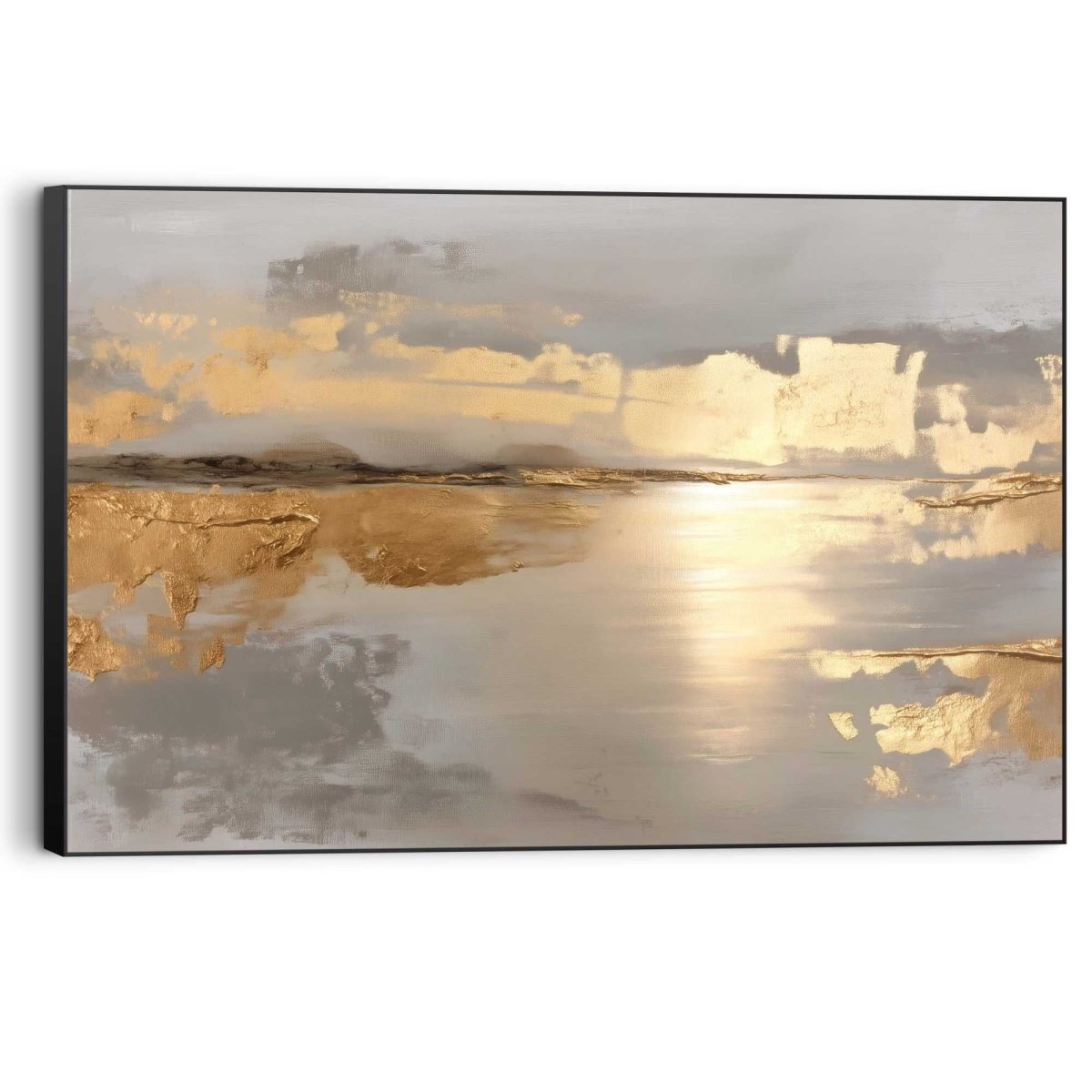 Schilderij Gouden Horizon 60x90 - Framed Panel - Reinders