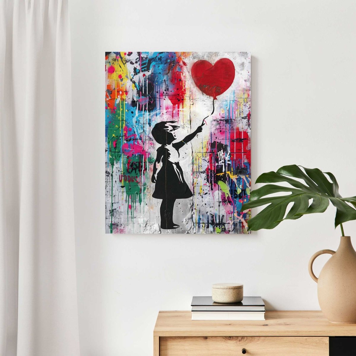 Schilderij Graffiti ballon 50x40 - Reinders