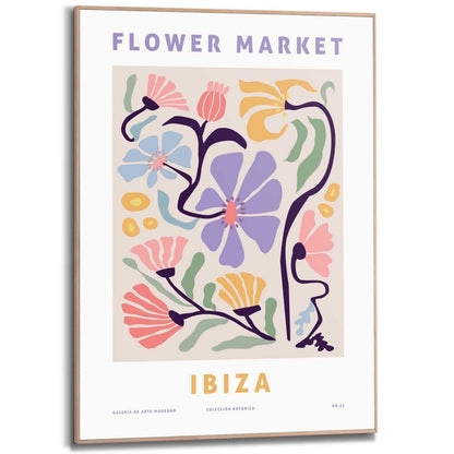 Schilderij Ibiza Flower Market 70x50 - Reinders