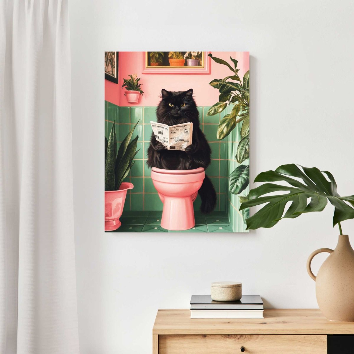 Schilderij Kat heeft pauze 50x40 - Reinders