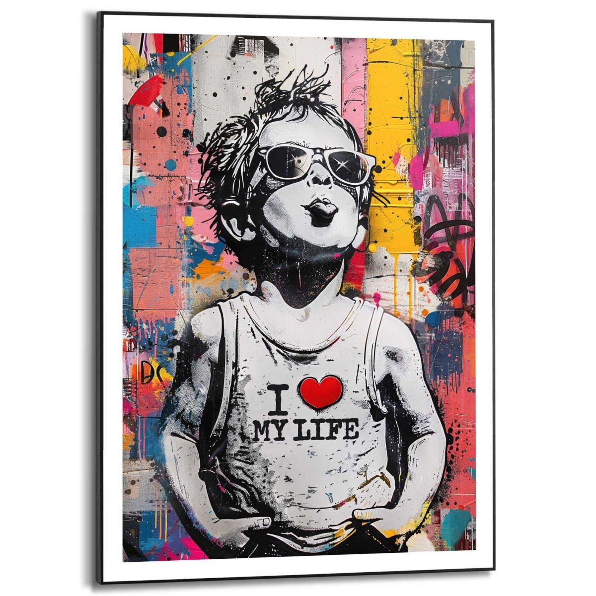 Schilderij Kid Loves Life 70x50 - Reinders