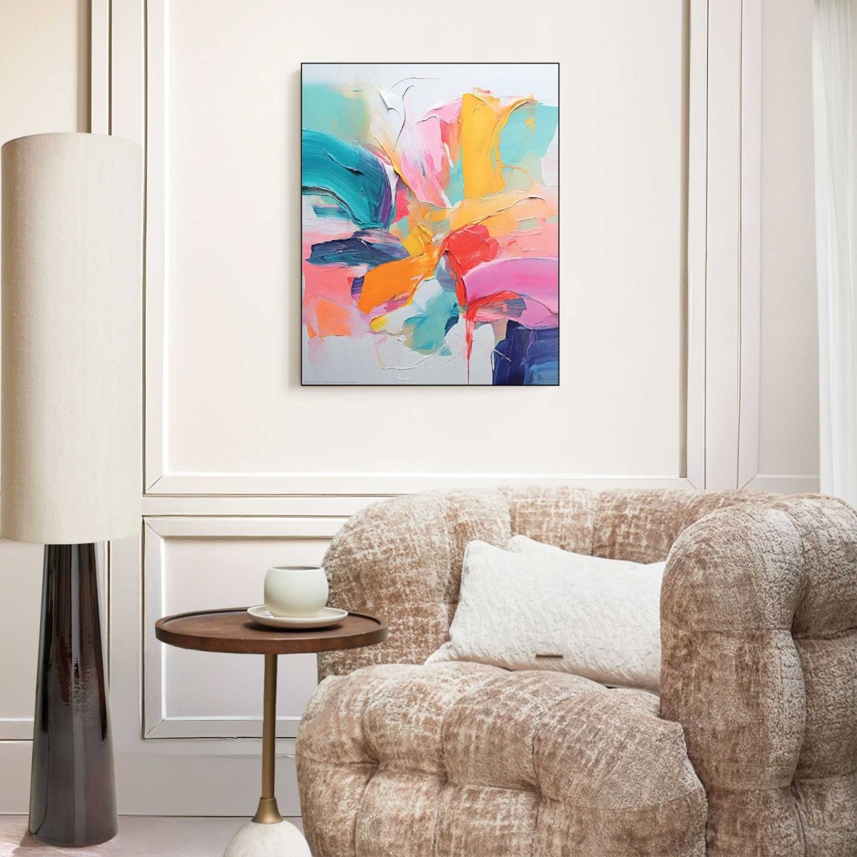Schilderij Kleurexplosie 40x50 - Framed Panel - Reinders