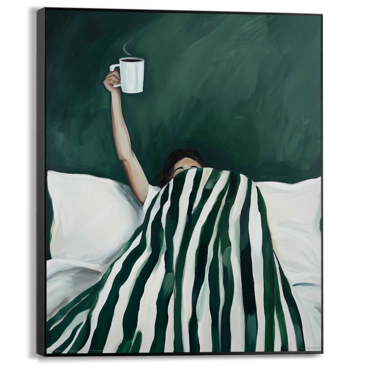 Schilderij Koffie in bed 50x40 - Framed Panel - Reinders