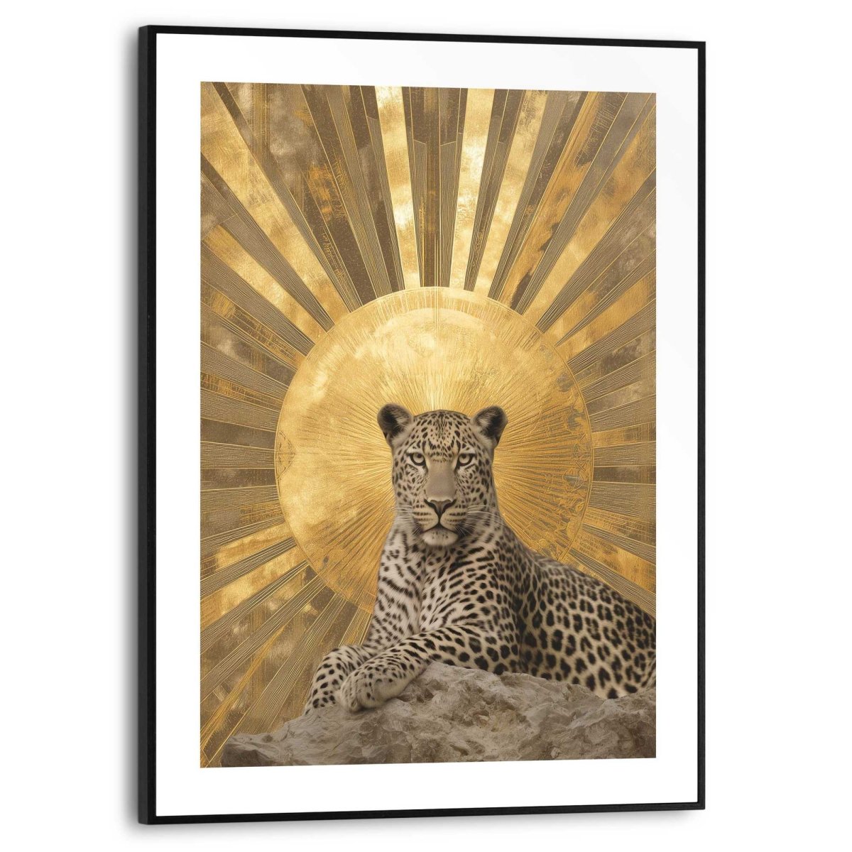 Schilderij Koninklijk Luipaard 40x30 - Slim Frame - Reinders