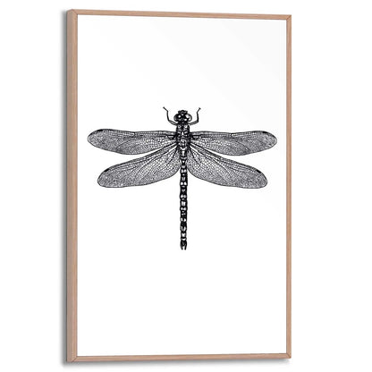 Schilderij Libelle 30x20 - Slim Frame - Reinders