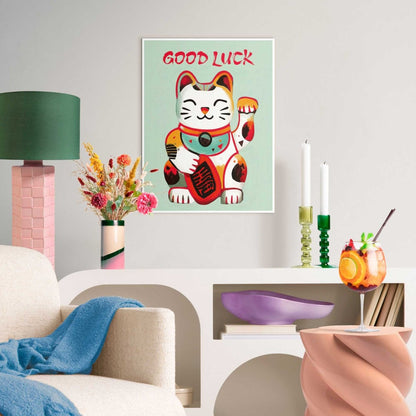 Schilderij Maneki Neko 40x30 - Slim Frame - Reinders