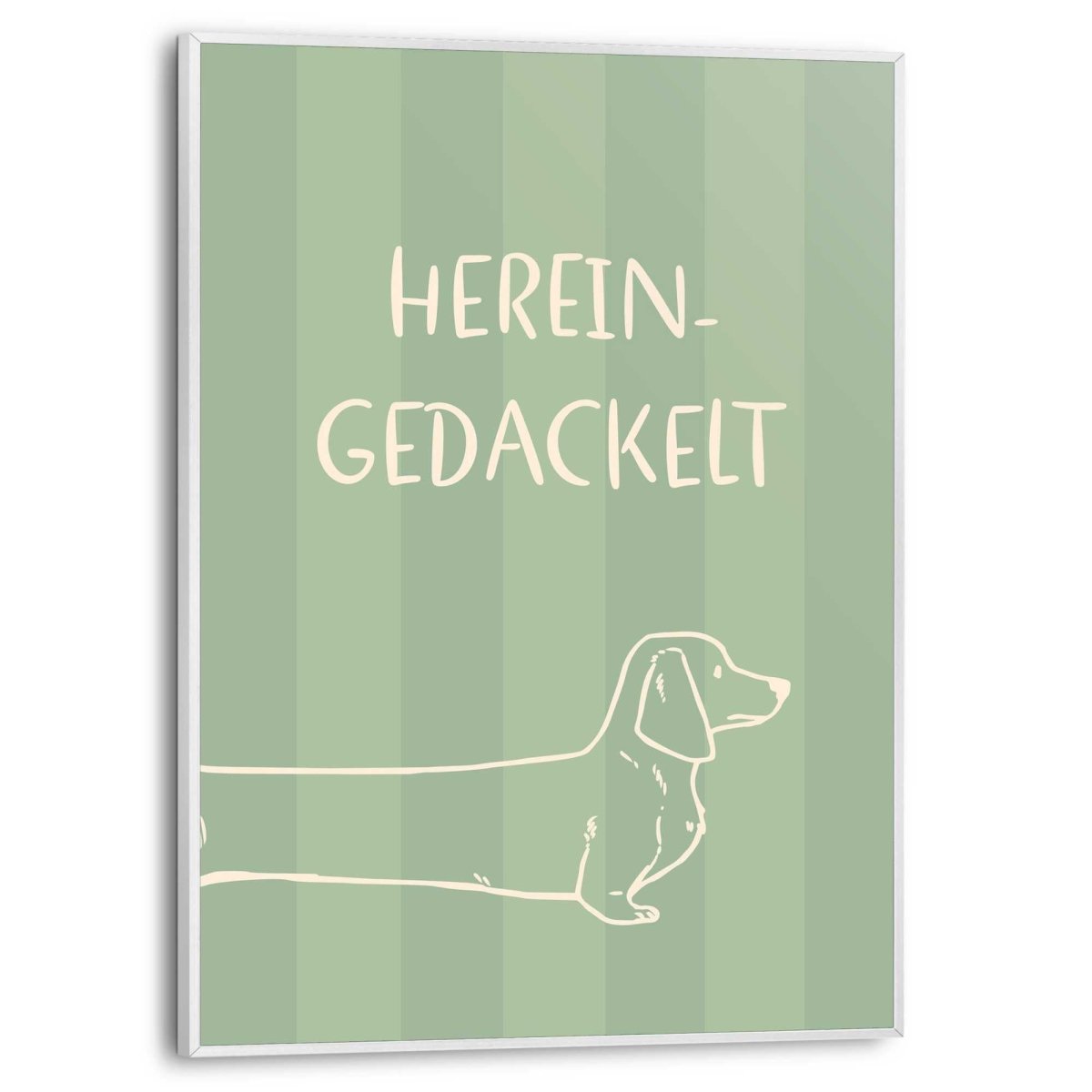 Schilderij Naar binnen gewaggeld - rood 40x30 - Slim Frame - Reinders