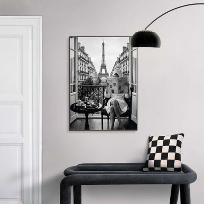 Schilderij Ochtend in Parijs 70x50 - Slim Frame - Reinders