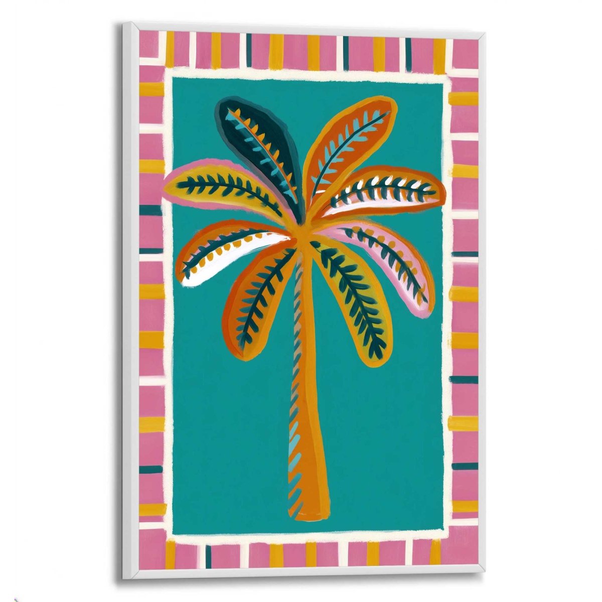 Schilderij Palmillustratie 30x20 - Slim Frame - Reinders