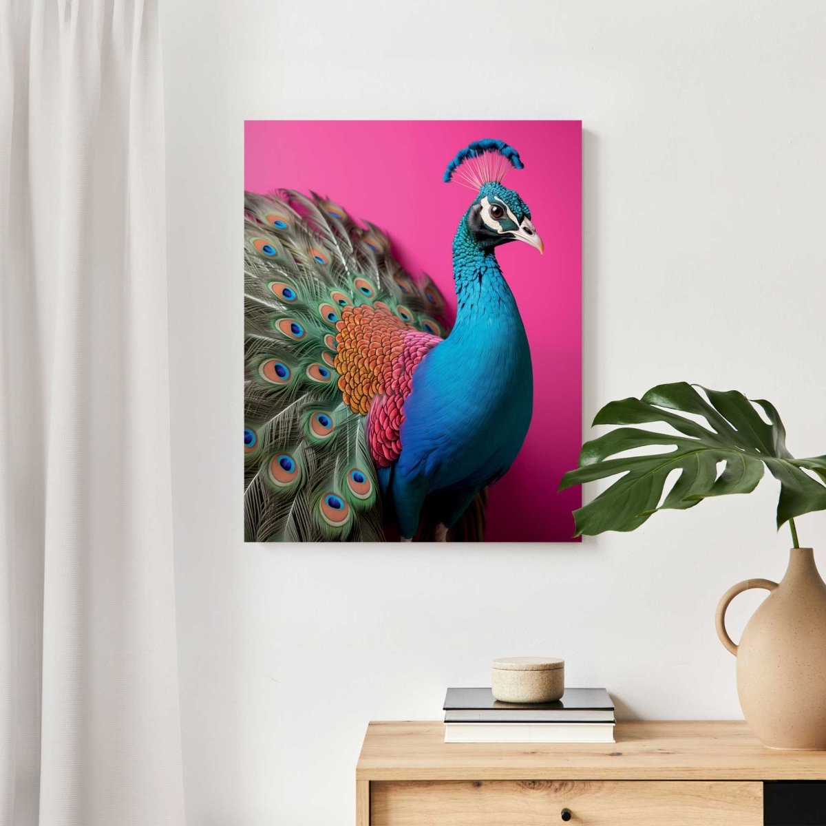 Schilderij Pink Peacock 50x40 - Reinders