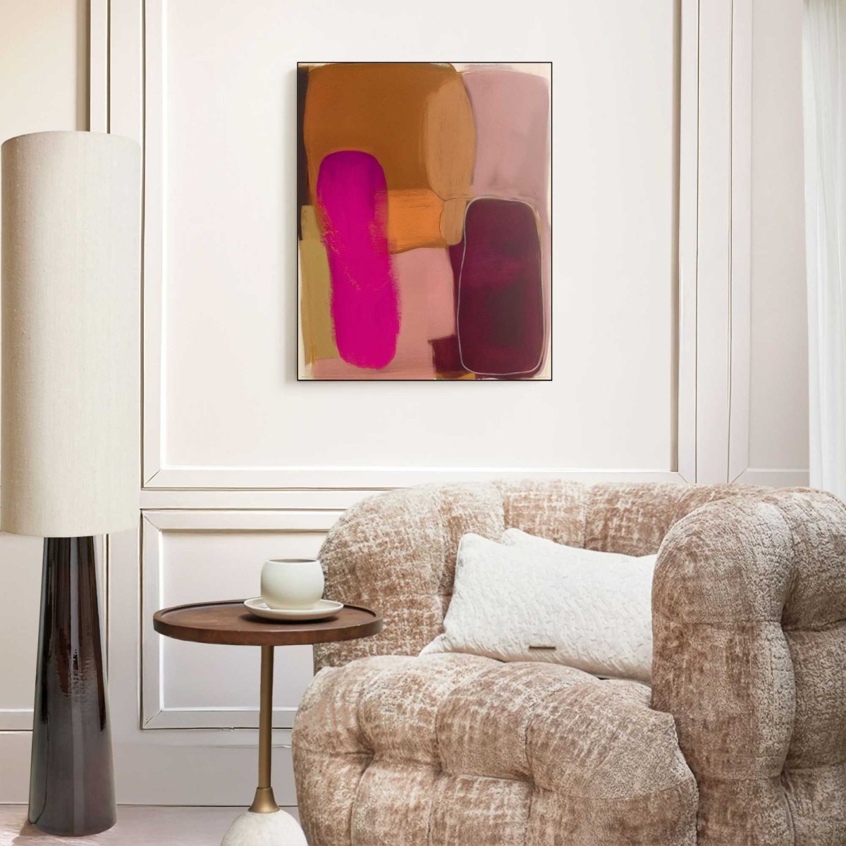 Schilderij Roze compositie 40x50 - Framed Panel - Reinders