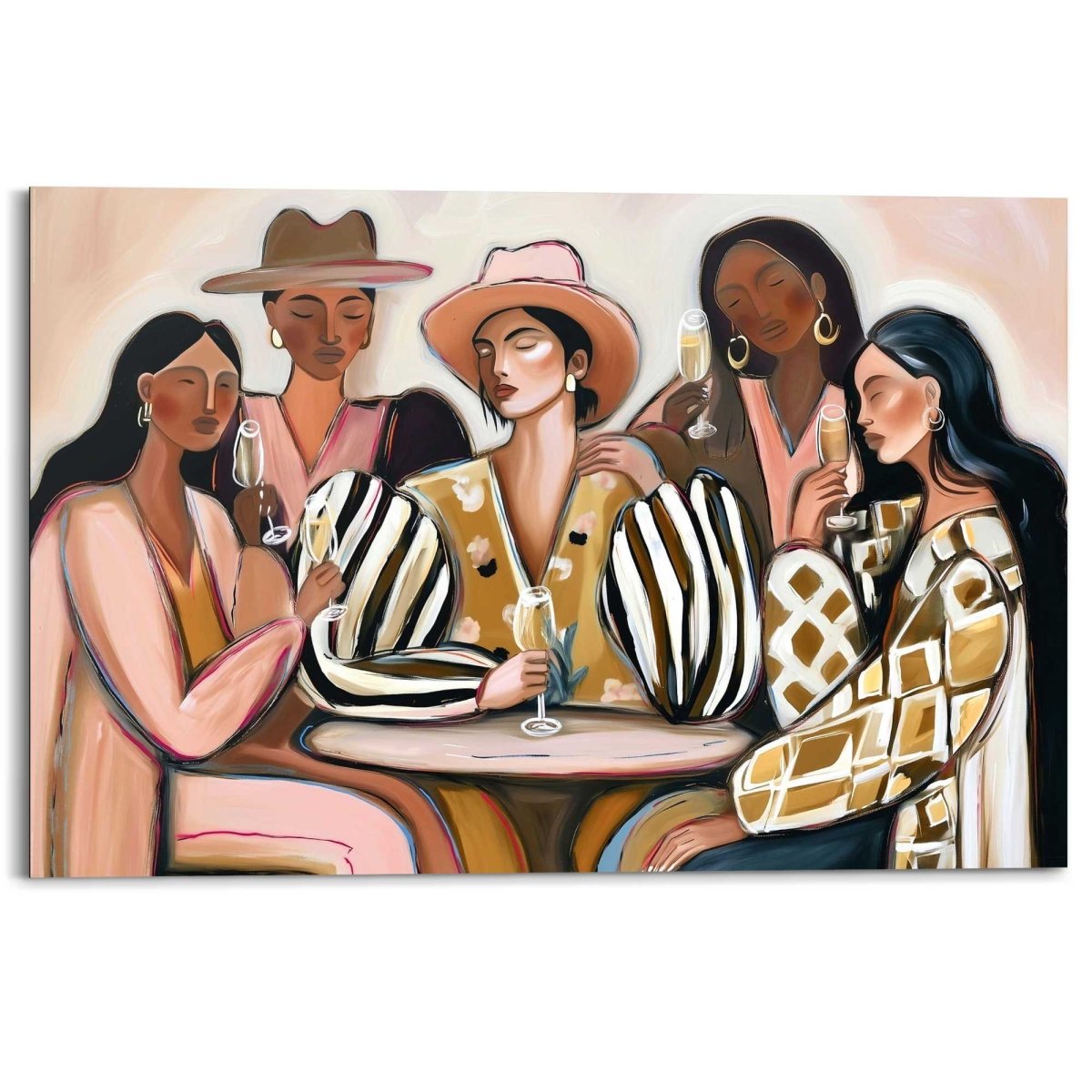 Schilderij Samen Proosten 60x90 - Deco Panel - Reinders