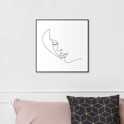 Schilderij Silhouet 53x53 - Reinders