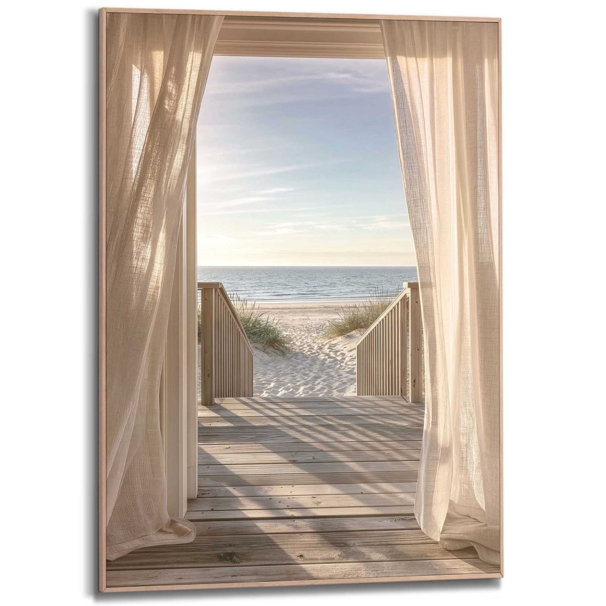 Schilderij Strandpad 70x50 - Slim Frame - Reinders