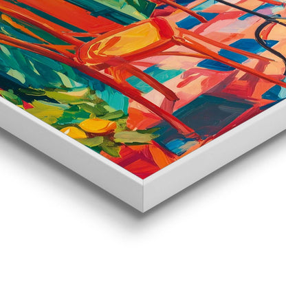 Schilderij Terras aan Zee 30x20 - Slim Frame - Reinders