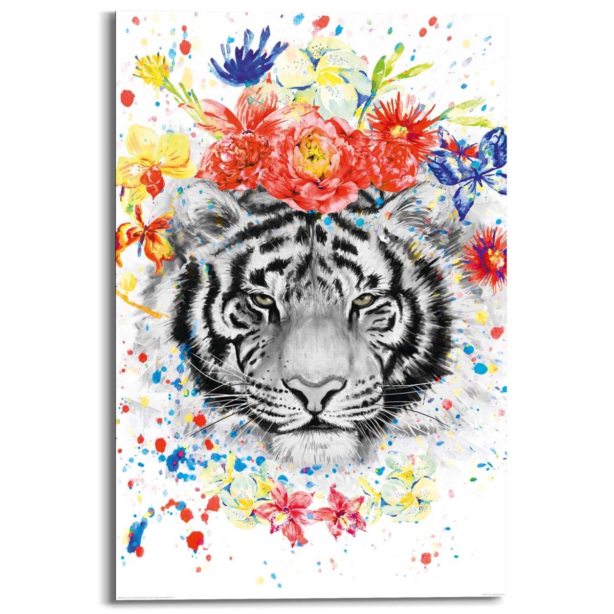 Schilderij Tijger 90x60 - Reinders