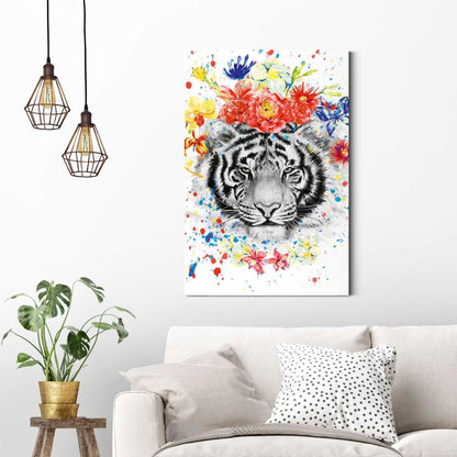 Schilderij Tijger 90x60 - Reinders