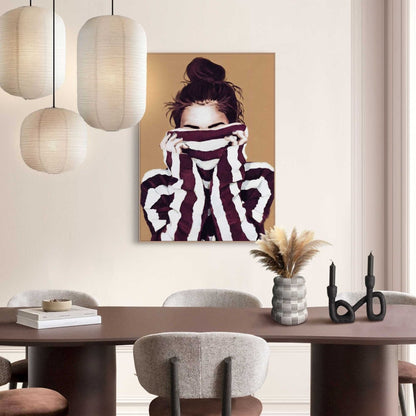 Schilderij Verborgen Blik 70x50 - Slim Frame - Reinders