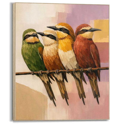 Schilderij Vogels op tak 40x50 - Framed Panel - Reinders