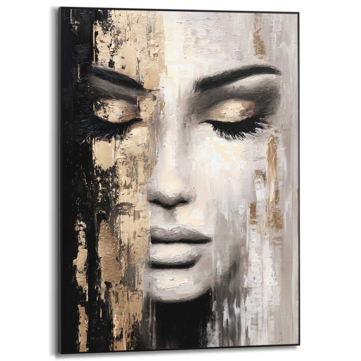Schilderij Vrouwelijk Portret 70x50 - Slim Frame - Reinders
