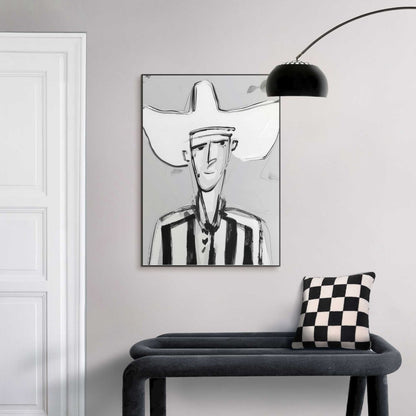 Schilderij Western Man 70x50 - Slim Frame - Reinders