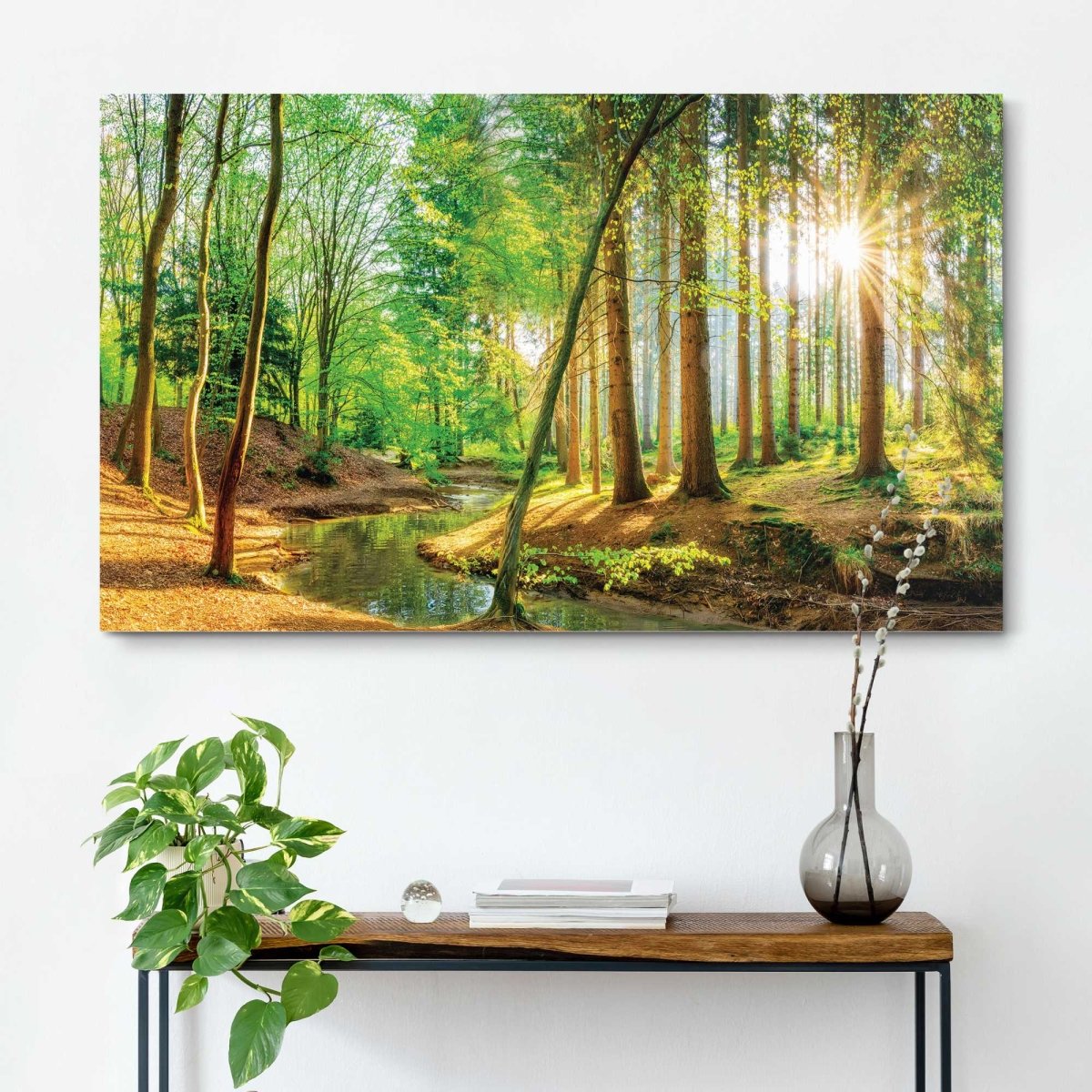 Schilderij Zonnig bos 70x118 - Reinders