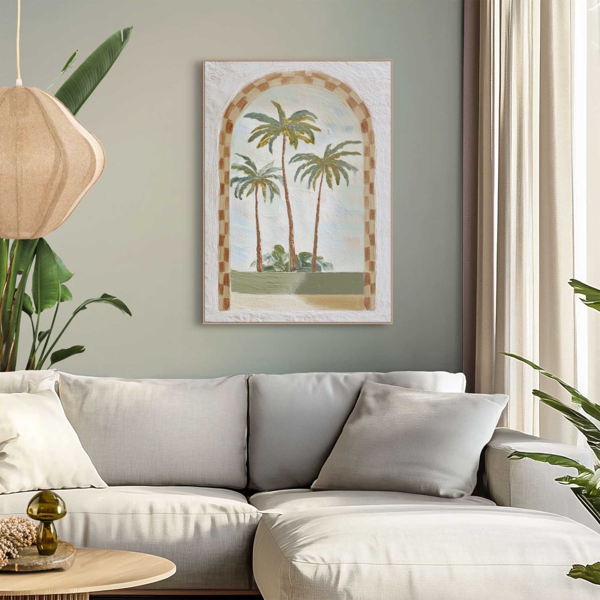 Schilderij Zonnige Palmen 70x50 - Slim Frame - Reinders