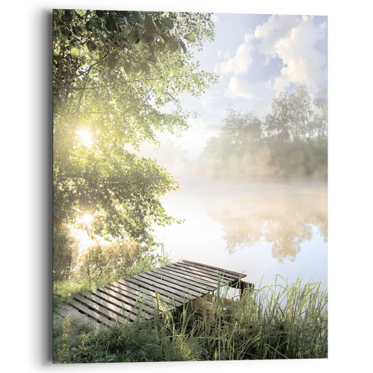 Schilderij Zonsopgang bij meer 50x40 - Reinders