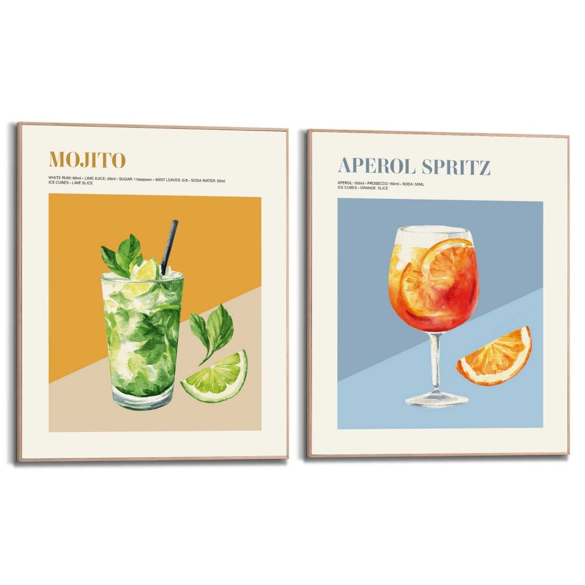 Schilderijen set Cocktail Set 50x40 - Reinders