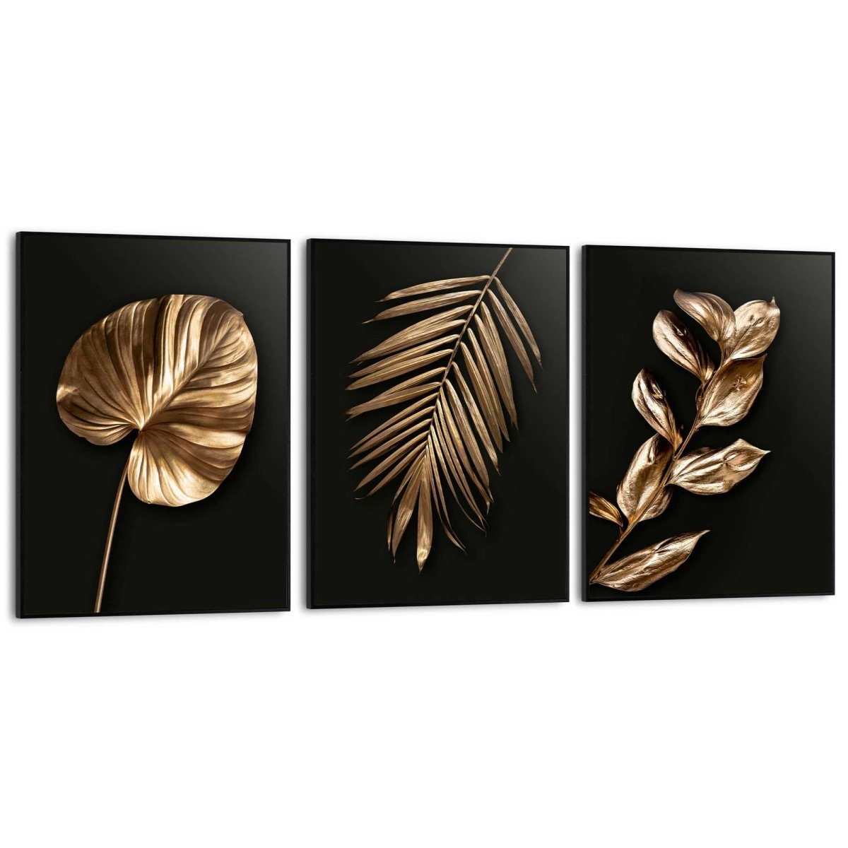Schilderijen set Gold Black 40x30 - Slim Frame - Reinders