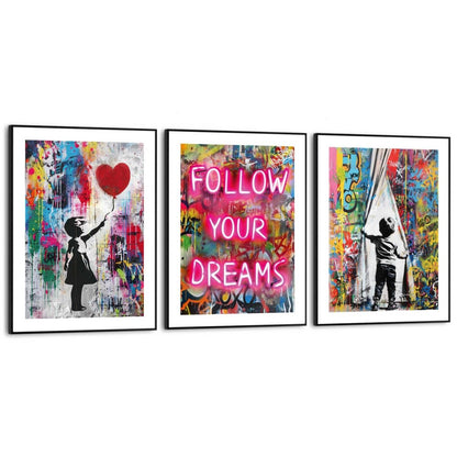 Schilderijen set Graffiti Dreams 40x30 - Reinders