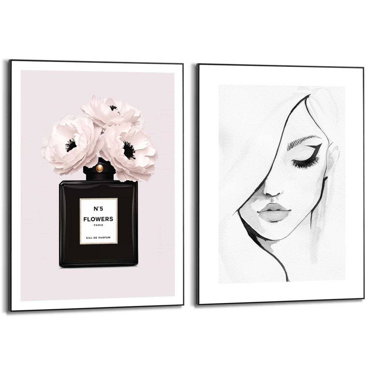 Schilderijen set Vrouwelijke schoonheid 70x50 - Slim Frame - Reinders