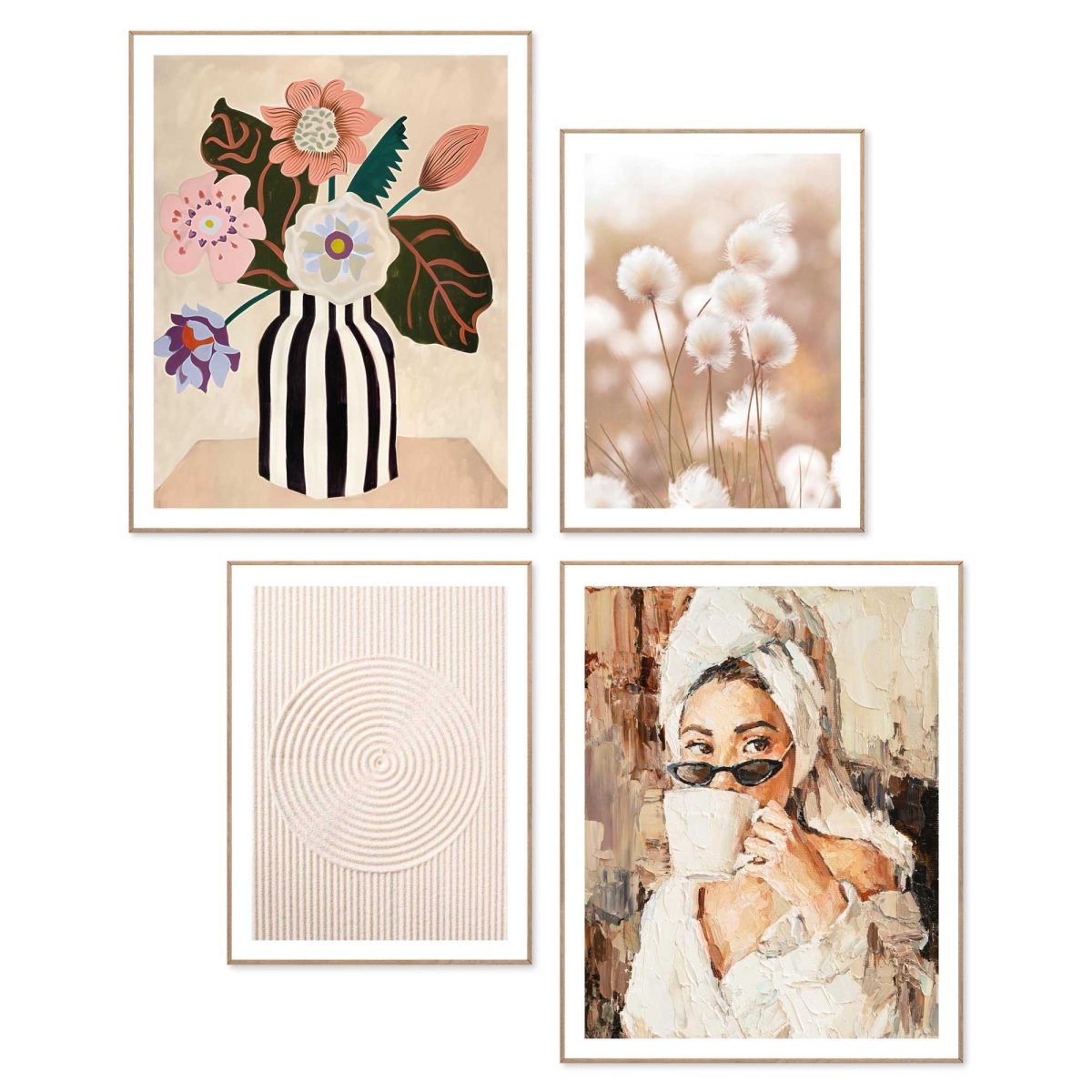 Schilderijen set Zondagochtendgevoel 50x40 - Slim Frame - Reinders